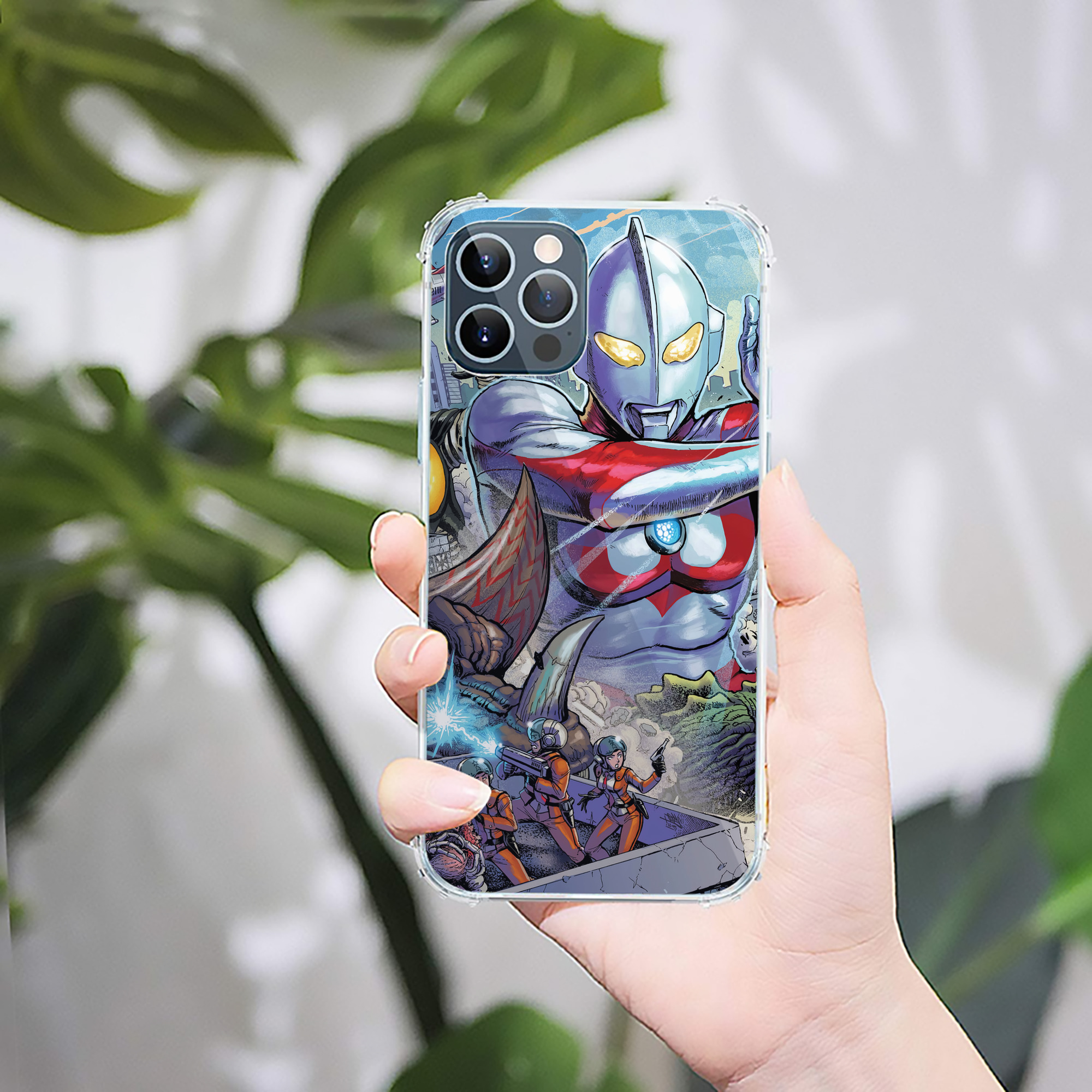 （画像用） ウルトラマン Ultraman 【iPhone 12シリーズ対応】透明スマホケース（クリアソフトケース）